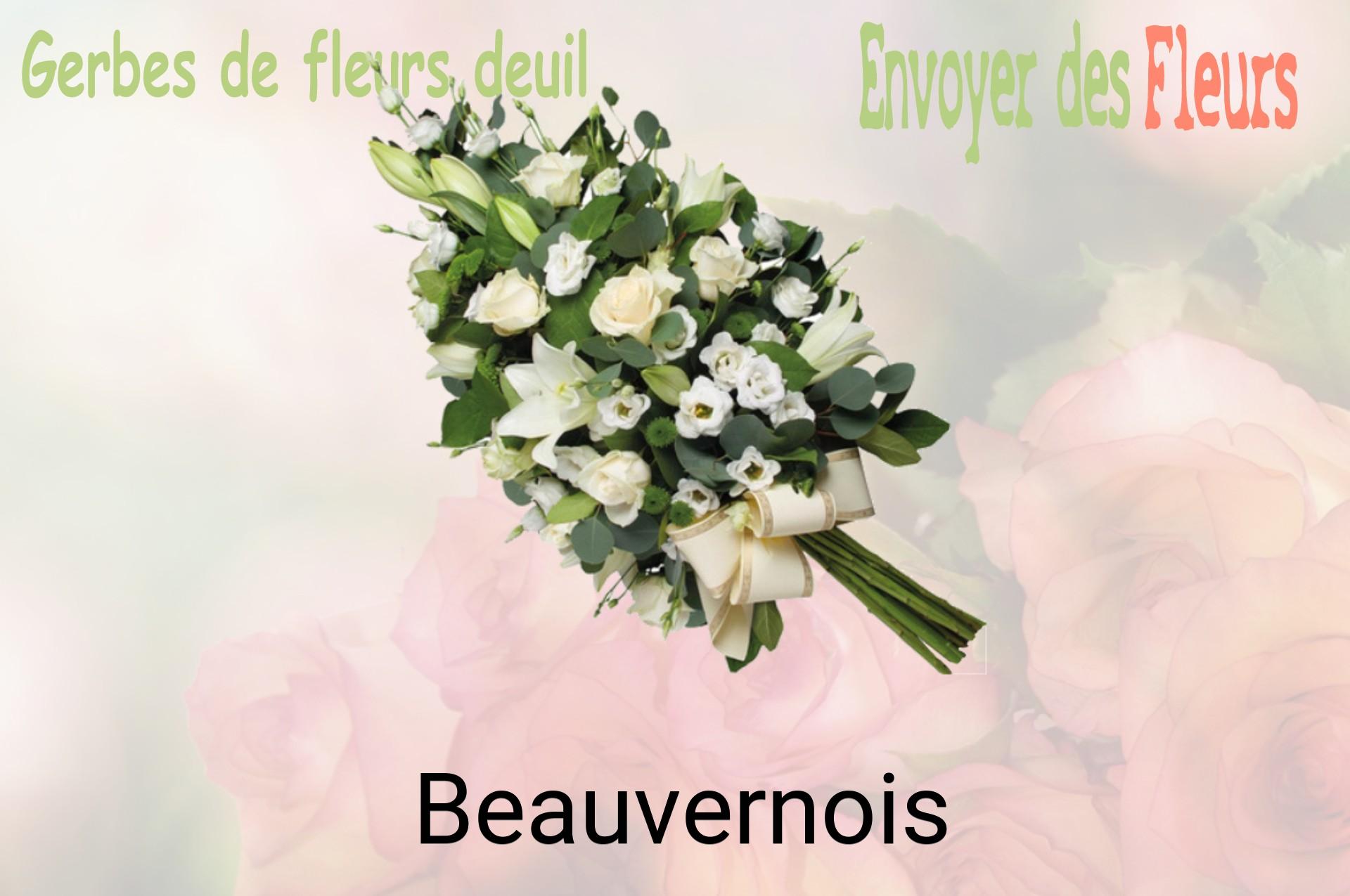 Gerbe de fleurs de deuil livrée à Beauvernois